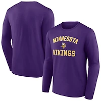 Men's Purple Minnesota Vikings Victory Arch Long Sleeve T-Shirt
