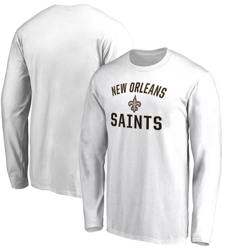 Men's White New Orleans Saints Victory Arch Long Sleeve T-Shirt