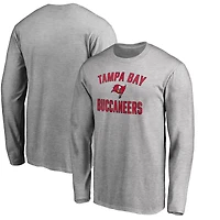 Men's Heathered Gray Tampa Bay Buccaneers Victory Arch Long Sleeve T-Shirt