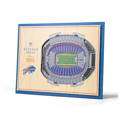 IDNA Buffalo Bills 17'' x 13'' 5-Layer StadiumViews 3D Wall Art