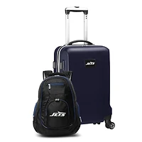 MOJO Navy New York Jets 2-Piece Backpack & Carry-On Set
