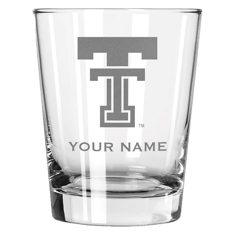 Texas Tech Red Raiders 15oz. Personalized Double Old Fashion Etched Glass