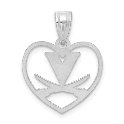 Women's Virginia Cavaliers Sterling Silver Primary Logo Heart Pendant