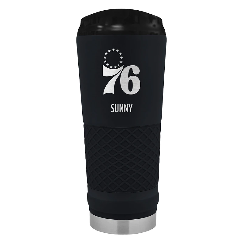 Black Philadelphia 76ers 24oz. Personalized Stealth Draft Tumbler