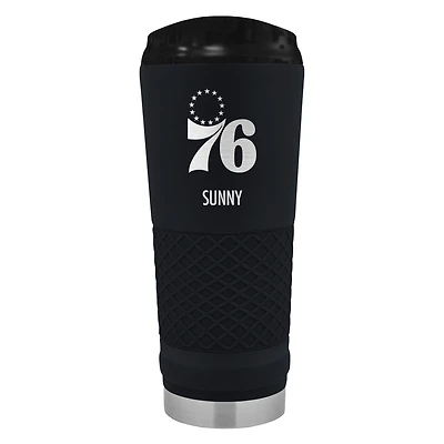 Black Philadelphia 76ers 24oz. Personalized Stealth Draft Tumbler