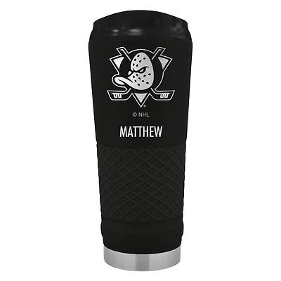 Black Anaheim Ducks 24oz. Personalized Stealth Draft Tumbler