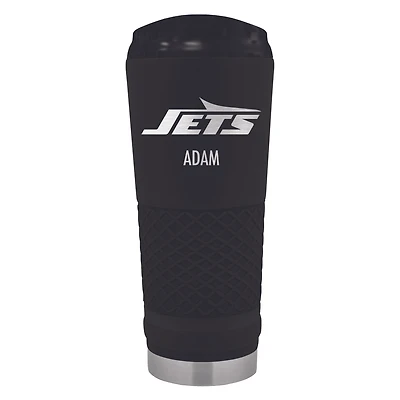 Black New York Jets 24oz. Personalized Stealth Draft Tumbler