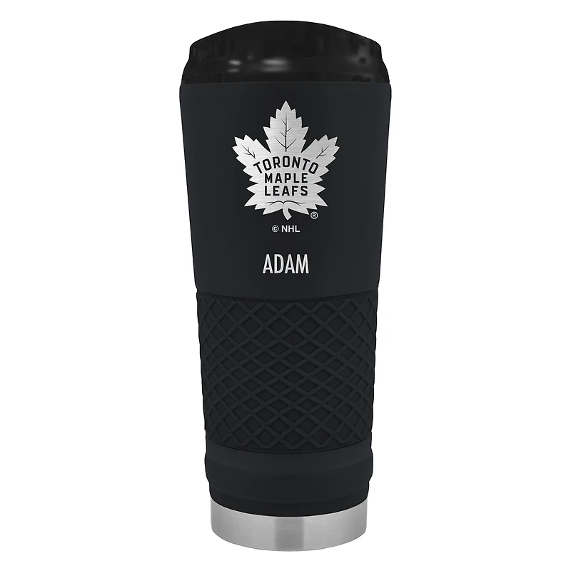 Black Toronto Maple Leafs 24oz. Personalized Stealth Draft Tumbler