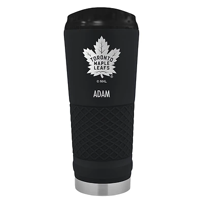Black Toronto Maple Leafs 24oz. Personalized Stealth Draft Tumbler
