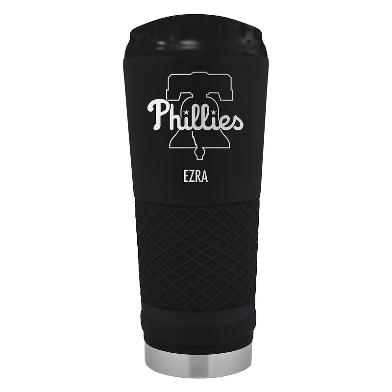 Black Philadelphia Phillies 24oz. Personalized Stealth Draft Tumbler