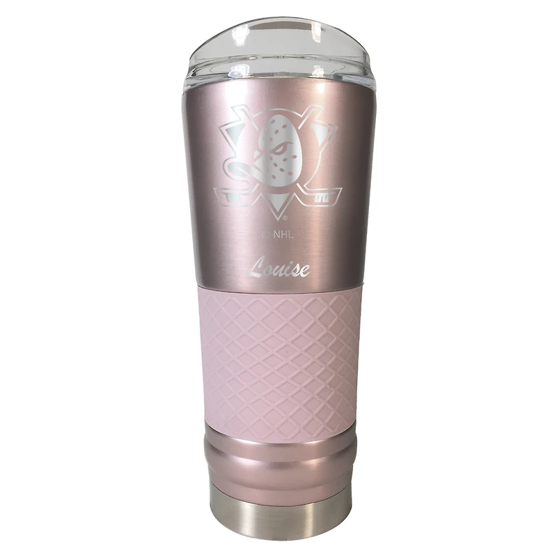 Anaheim Ducks 24oz. Personalized Rose Gold Draft Tumbler
