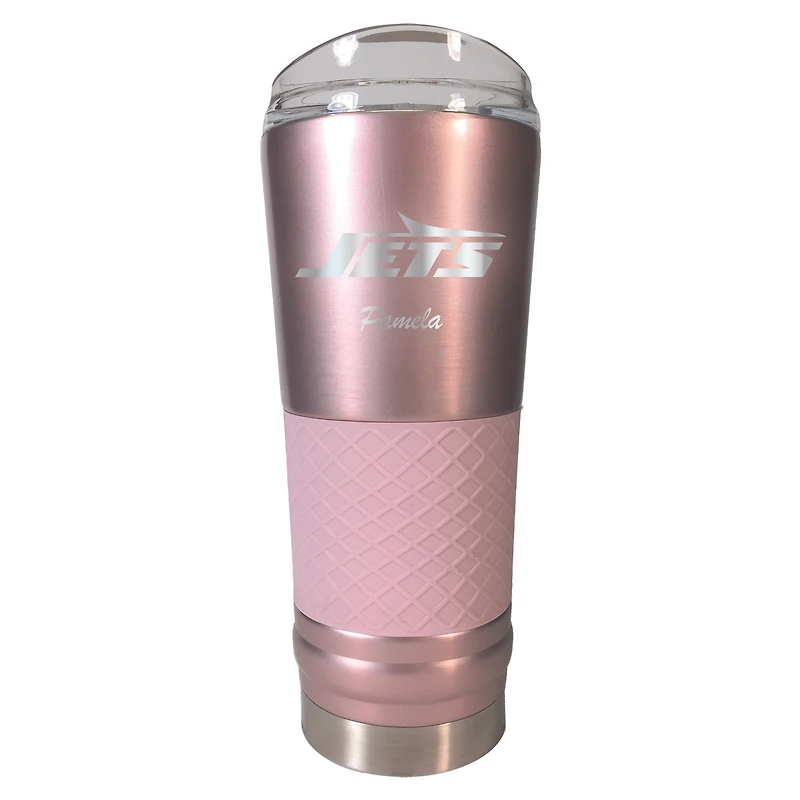 New York Jets 24oz. Personalized Rose Gold Draft Tumbler