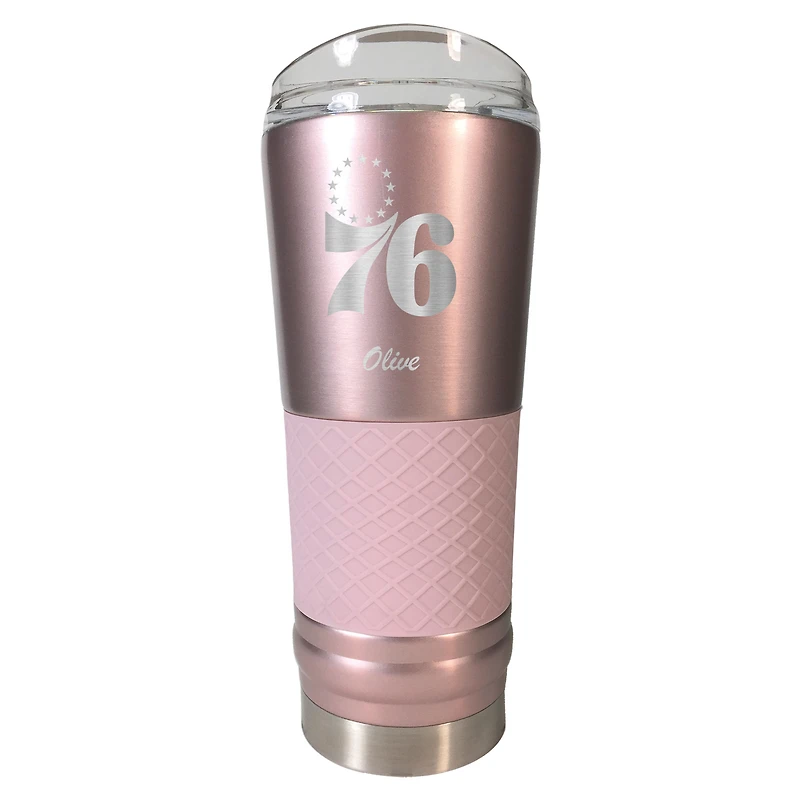 Philadelphia 76ers 24oz. Personalized Rose Gold Draft Tumbler