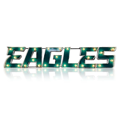 Imperial Philadelphia Eagles 46'' x 15.5'' Lighted Recycled Metal Sign