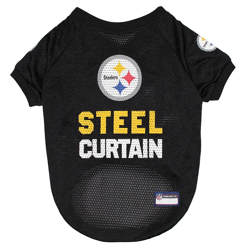 Black Pittsburgh Steelers NFL Novelty Dog Jersey