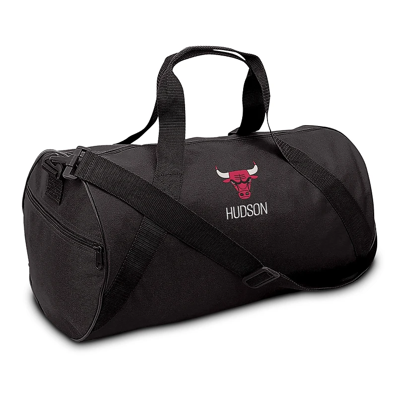 Youth Black Chicago Bulls Personalized Duffle Bag
