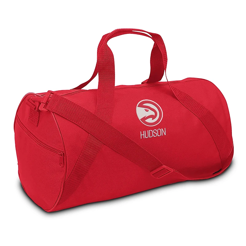 Youth Red Atlanta Hawks Personalized Duffle Bag