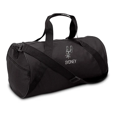 Youth Black San Antonio Spurs Personalized Duffle Bag