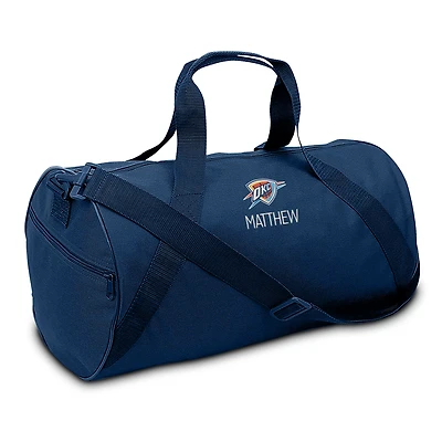 Youth Navy Oklahoma City Thunder Personalized Duffle Bag