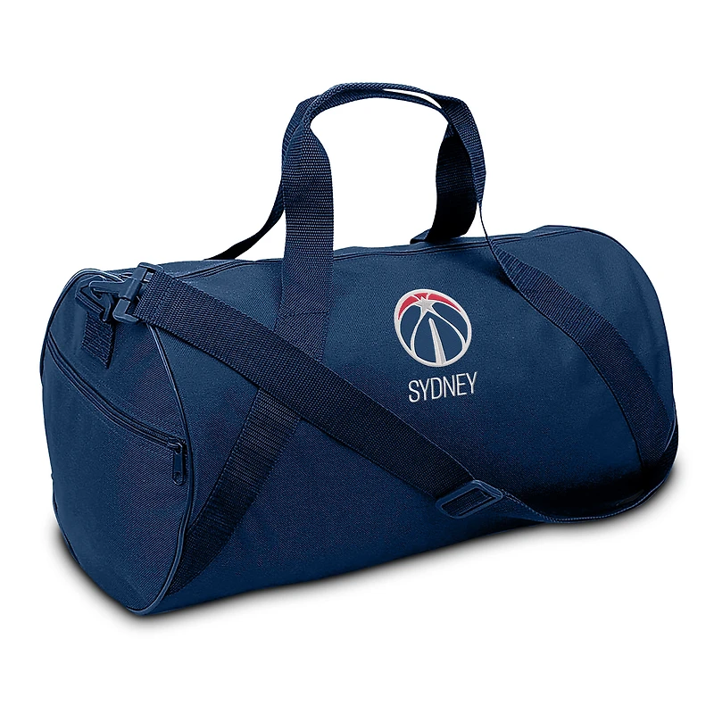 Youth Navy Washington Wizards Personalized Duffle Bag