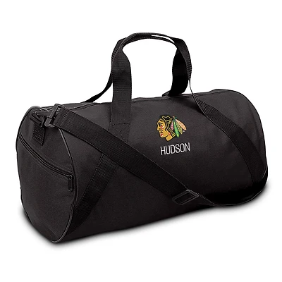 Youth Black Chicago Blackhawks Personalized Duffle Bag