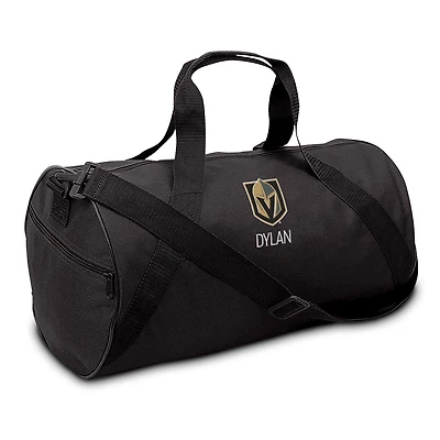 Youth Black Vegas Golden Knights Personalized Duffle Bag