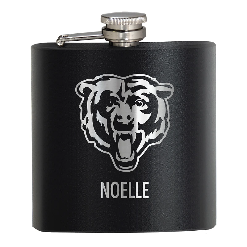 Black Chicago Bears 6oz. Personalized Stealth Hip Flask