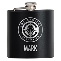 Black LA Clippers 6oz. Personalized Stealth Hip Flask