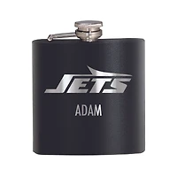 Black New York Jets 6oz. Personalized Stealth Hip Flask