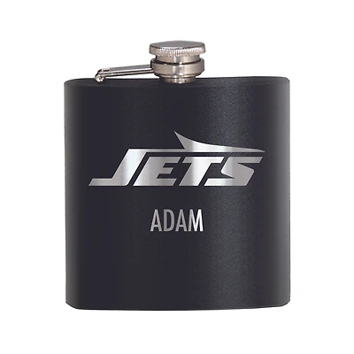 Black New York Jets 6oz. Personalized Stealth Hip Flask
