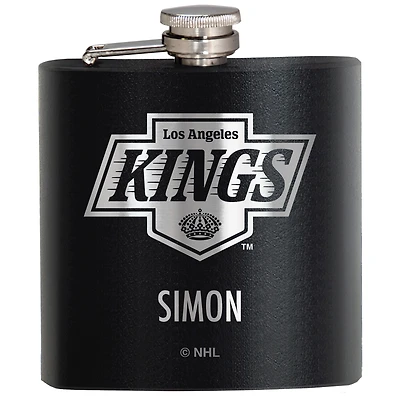 Black Los Angeles Kings 6oz. Personalized Stealth Hip Flask