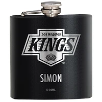 Black Los Angeles Kings 6oz. Personalized Stealth Hip Flask