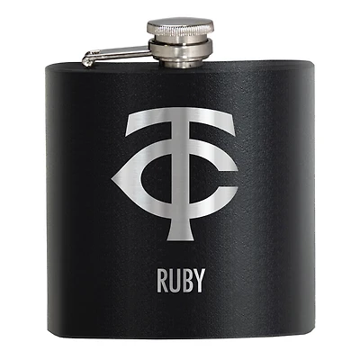 Black Minnesota Twins 6oz. Personalized Stealth Hip Flask