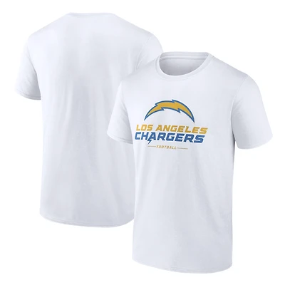 Men's Fanatics White Los Angeles Chargers Team Lockup T-Shirt