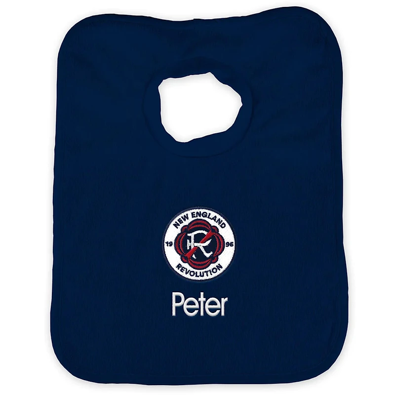Infant Navy New England Revolution Personalized Bib