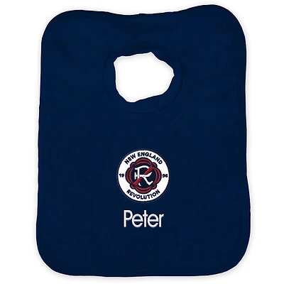 Infant Navy New England Revolution Personalized Bib