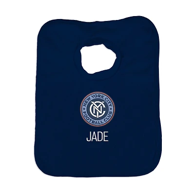 Infant Navy New York City FC Personalized Bib