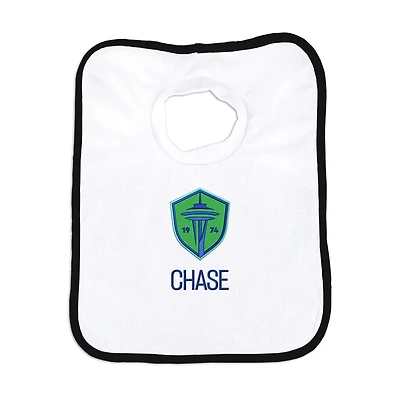 Infant White Seattle Sounders FC Personalized Bib