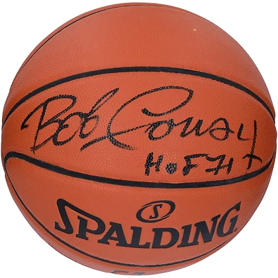 Bob Cousy Boston Celtics Autographed Spalding Indoor/Outdoor Basketball with "HOF 71" Inscription
