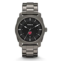 Fossil Wisconsin Badgers Machine Smoke Stainless Steel Watch