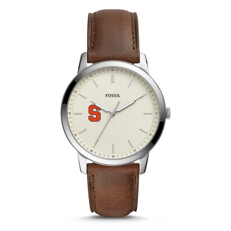 Men's Fossil Syracuse Orange The Minimalist Leather Watch