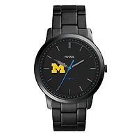 Men's Fossil Michigan Wolverines The Minimalist Slim Stainless Steel Watch
