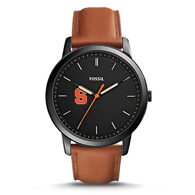 Men's Fossil Syracuse Orange The Minimalist Slim Leather Watch