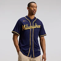 Men's Nike Navy Milwaukee Brewers Alternate Replica Team Jersey