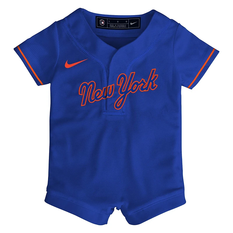 Newborn & Infant Nike Royal New York Mets Official Jersey Romper