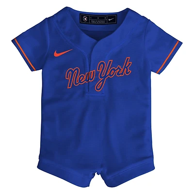 Newborn & Infant Nike Royal New York Mets Official Jersey Romper