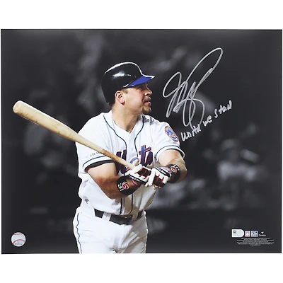 Mike Piazza New York Mets Autographed 16" x 20" September 21 2001 Home Run Spotlight Photograph with "United We Stand" Inscription