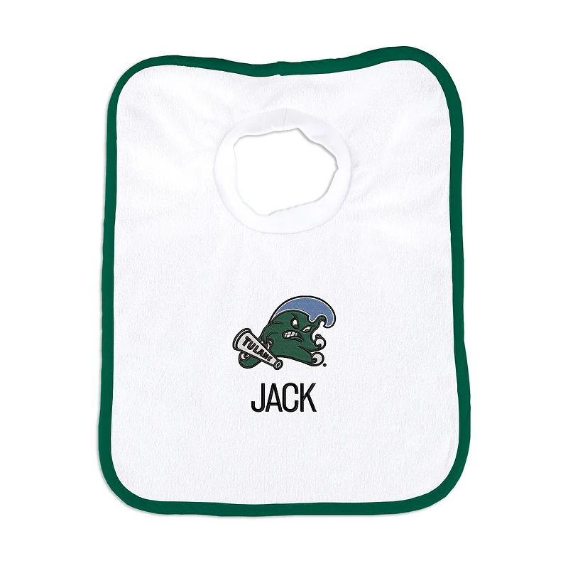 Newborn & Infant Tulane Green Wave Personalized Bib