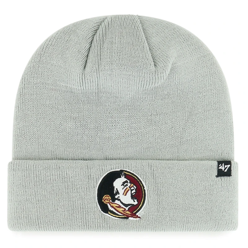 Men's '47 Gray Florida State Seminoles Core Cuffed Knit Hat