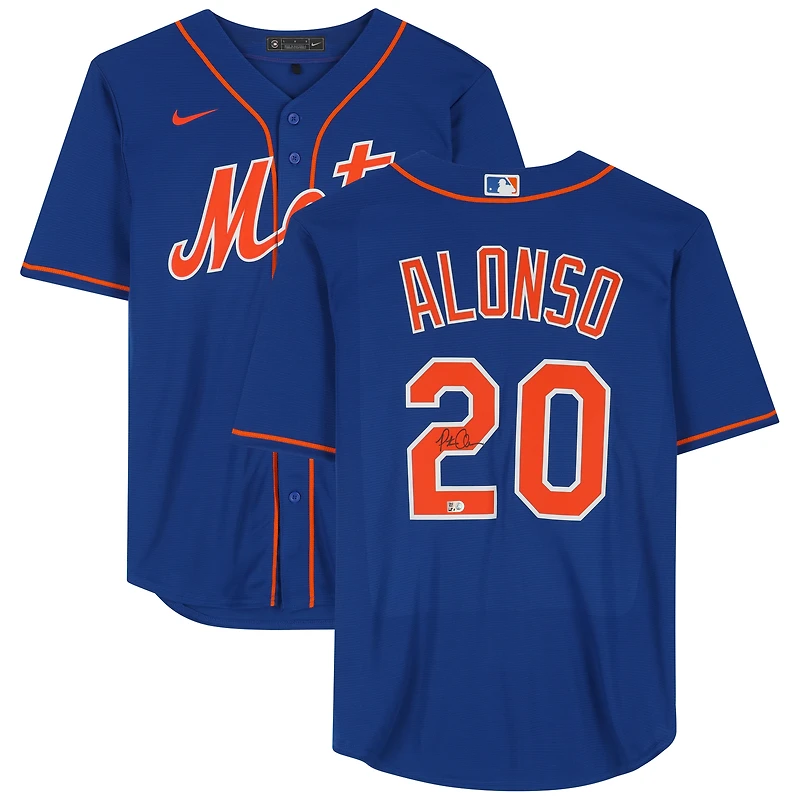 Pete Alonso New York Mets Autographed Blue Nike Replica Jersey